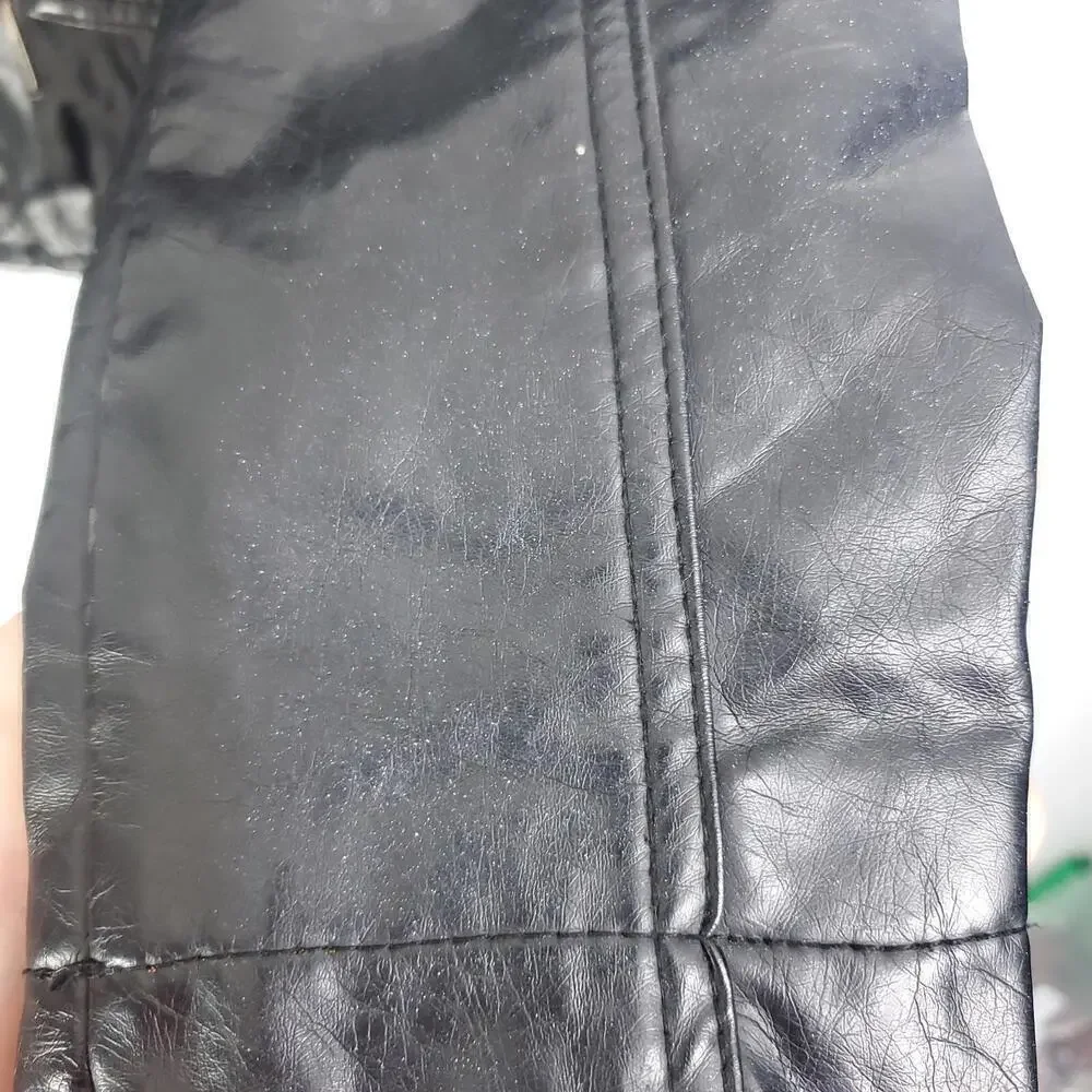 Therapy Jacket Womens Size M Faux Leather Moto Biker Motorcycle Edgy Zip Up